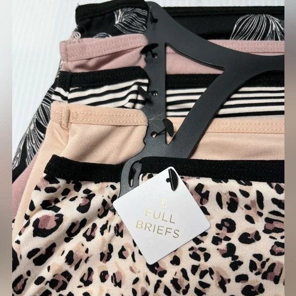 Nicole Miller Full Coverage Super Soft & Silky Smooth Stretch 5pc Briefs Set - Picture 9 of 13